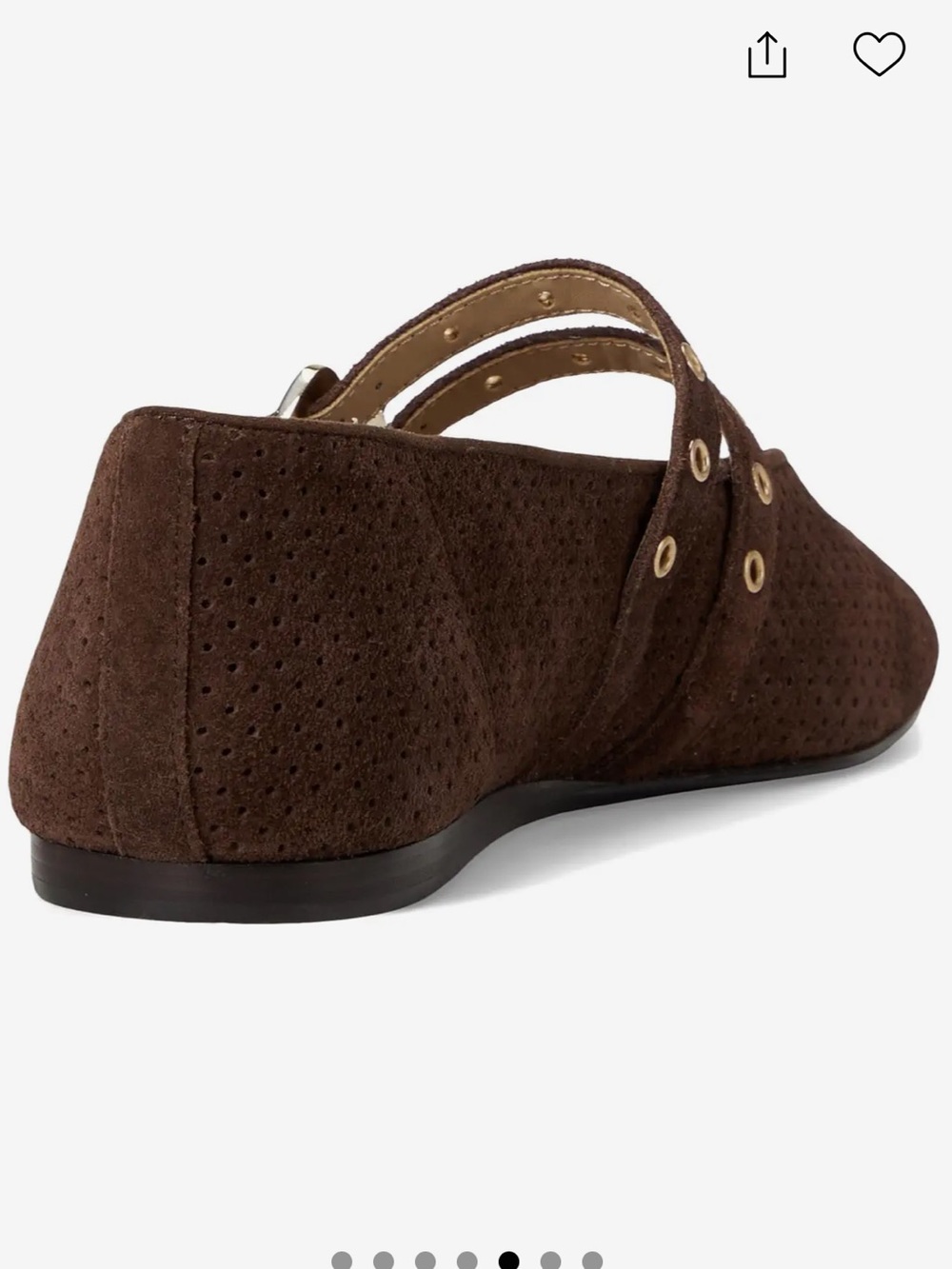 Dolce Vita Baylee Grommet Dark Brown Ballet Flats - Picture 4 of 12